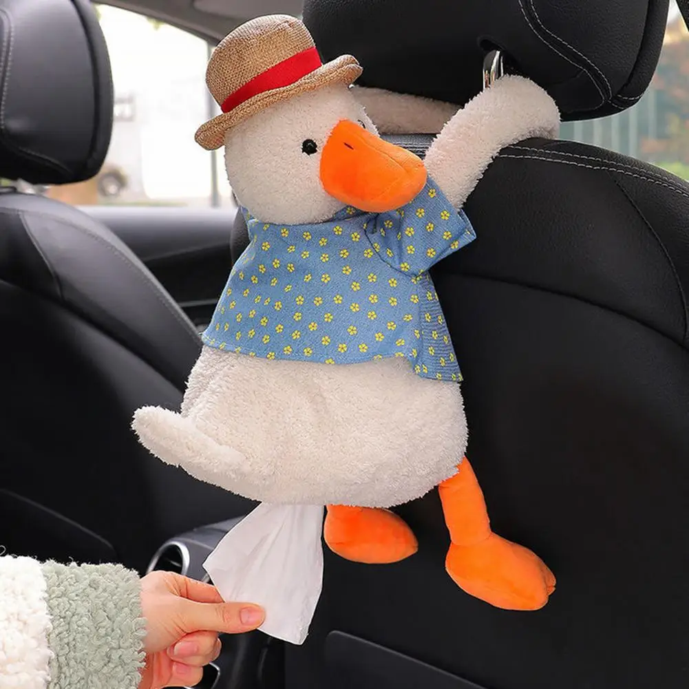 

Креативный Автомобильный держатель для салфеток с изображением утки, коробка для бумажных салфеток для дома и офиса, мультяшный чехол для б...