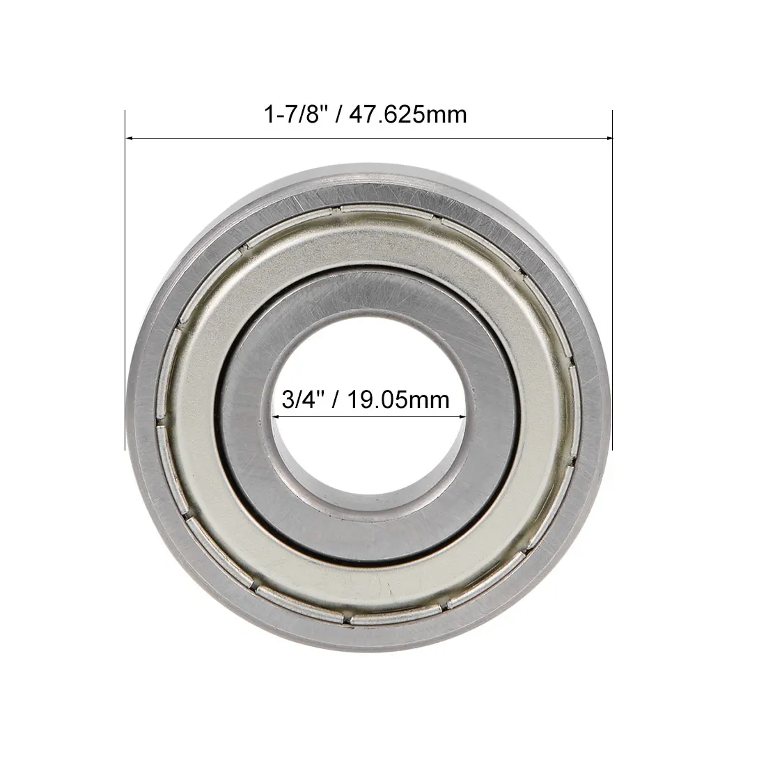 

uxcell RLS6ZZ Deep Groove Ball Bearing 3/4"x1-7/8"x9/16" Double Shielded Z2 Lever Bearings 2pcs