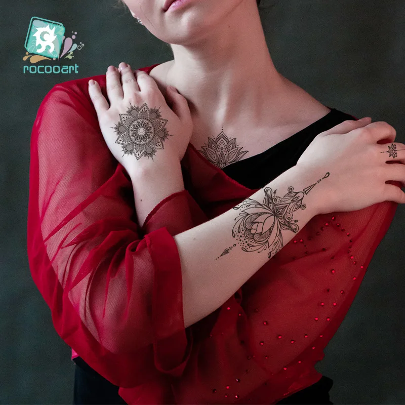 Тату-наклейка временная для йоги лотоса Тотем | Красота и здоровье