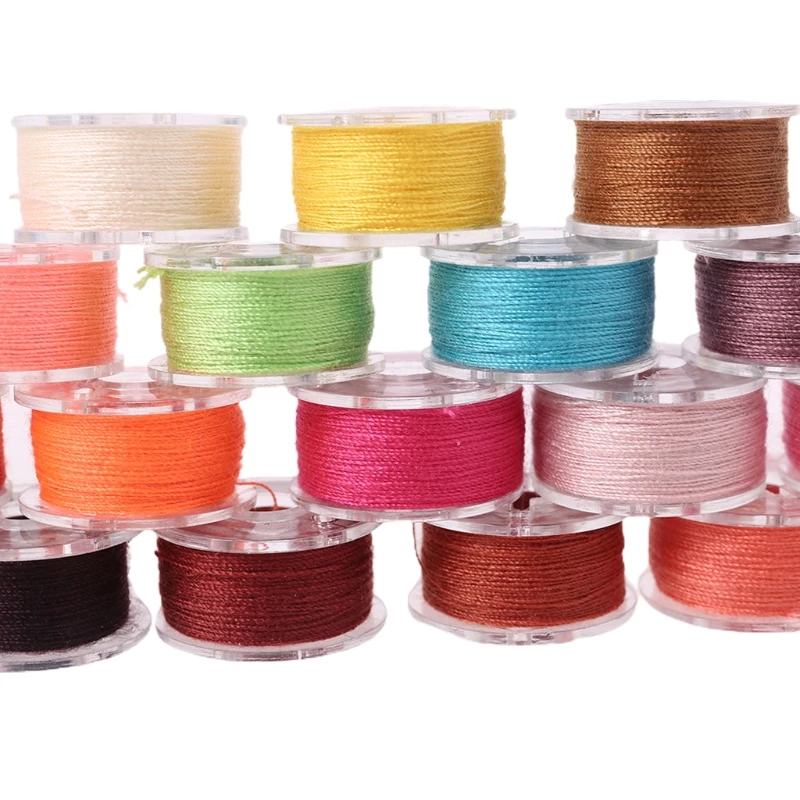 

2021 New 25pcs Assorted Colors Polyester Bobbin Thread Yard Spools for Hand Sewing Embroidery Quilting Stitching
