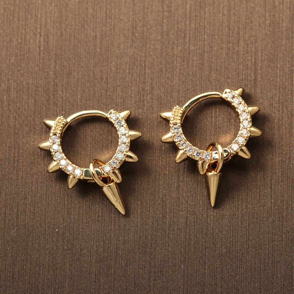 

Flower Drop Earrings for Women Paired Gold Fruit Star Dangle Earrings Copper CZ Charm Korean Earrings Fashion Jewelry 2020