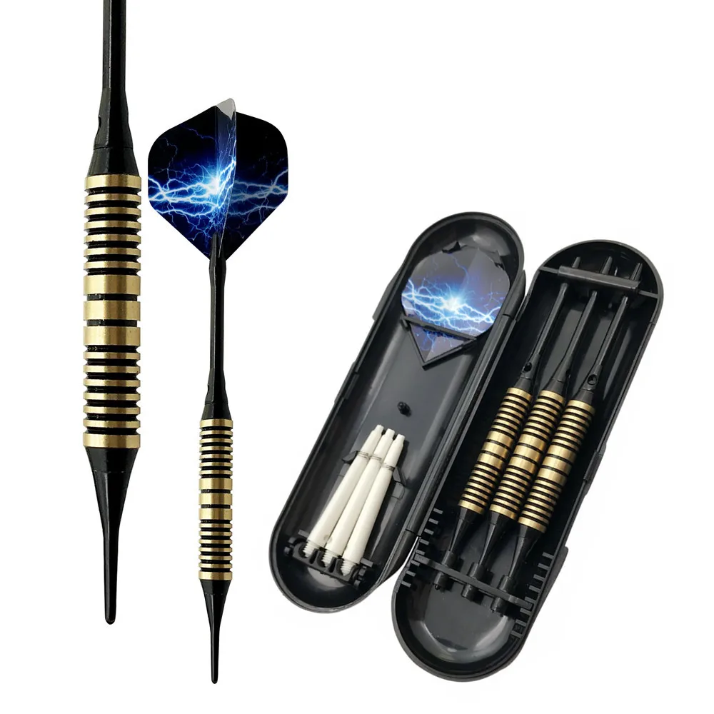 Professional Electronic Soft Tip Darts With Unique Dart Flights Black aluminum alloy darts throwing game enlarge