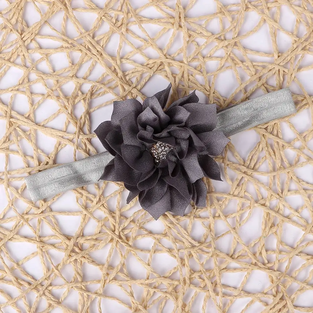 10 шт. разноцветная Детская повязка на голову с цветами милая тканевая лента для