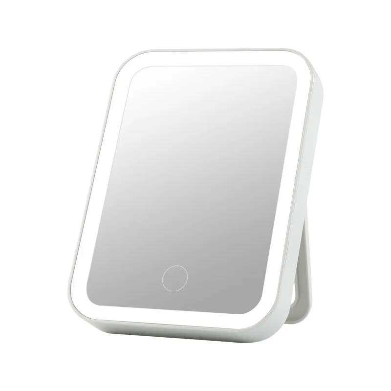 

Makeup Mirror with Led Light Desktop Tactile switch Vanity Mirror Foldable Portable Small Mirror Fill Light