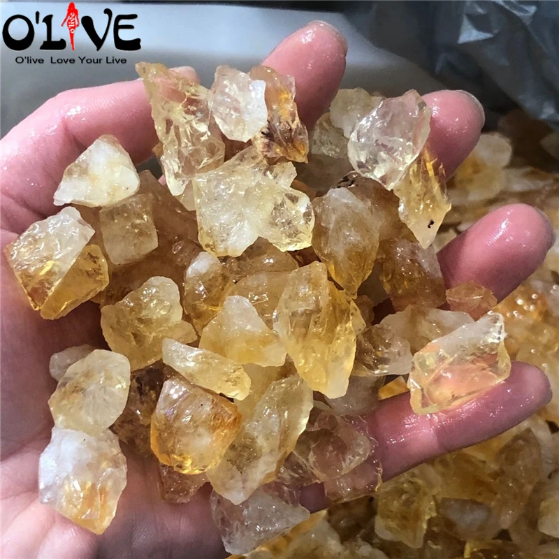 Натуральные бразильские цитриновые камни 50 г необработанный драгоценный камень