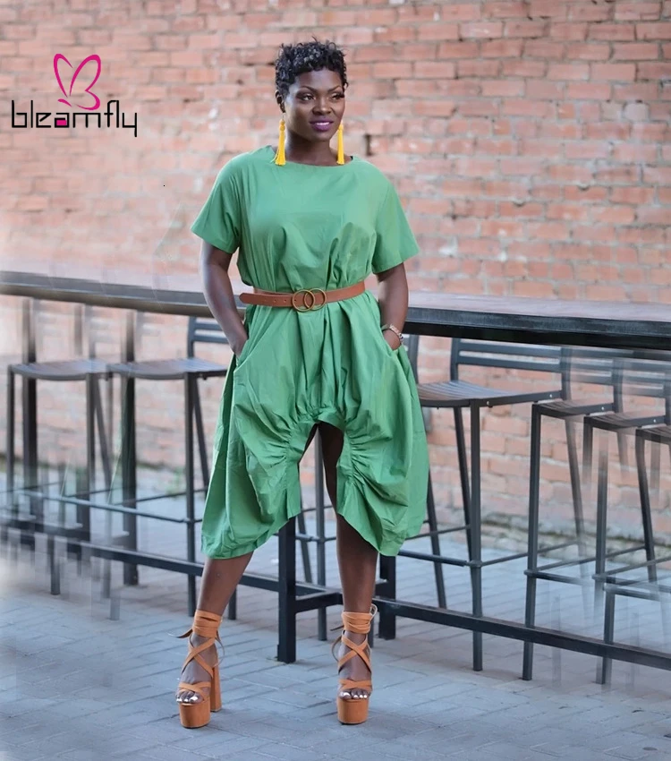 Осенний женский комбинезон с круглым вырезом и коротким рукавом в стиле хип-хоп