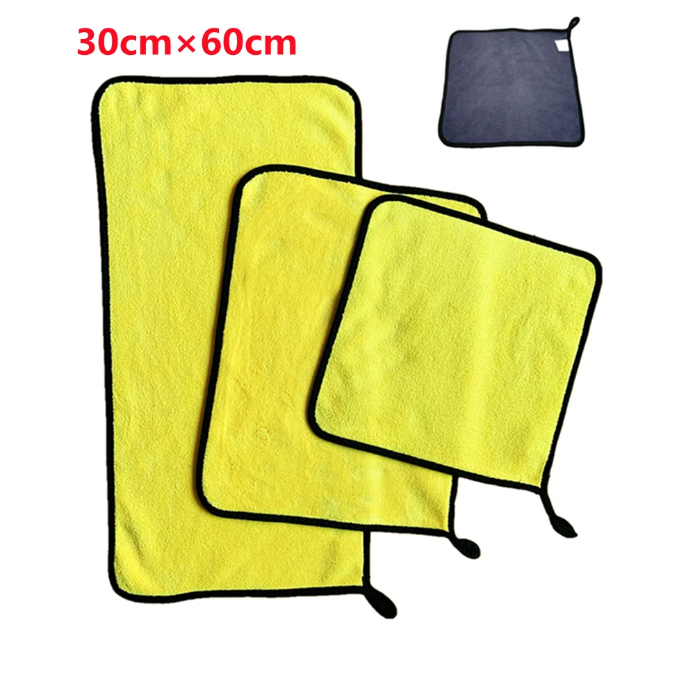 

30×60cm 3/5/10Pcs Extra Soft Car Motorcycle Scooter ATV Wash Microfiber Towel Cleaning Drying Cloth Care Cloth Towel Never Scrat