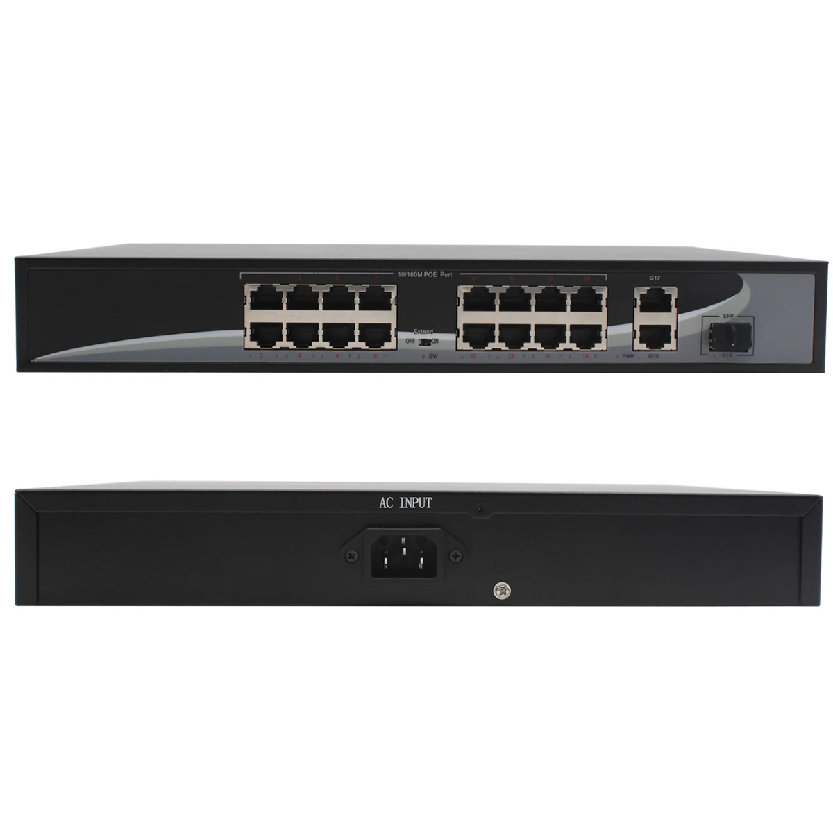 Anpviz 16 Порты коммутатор питания через ethernet с POE 2 Gigabit Uplink 1*1000 Мбит для