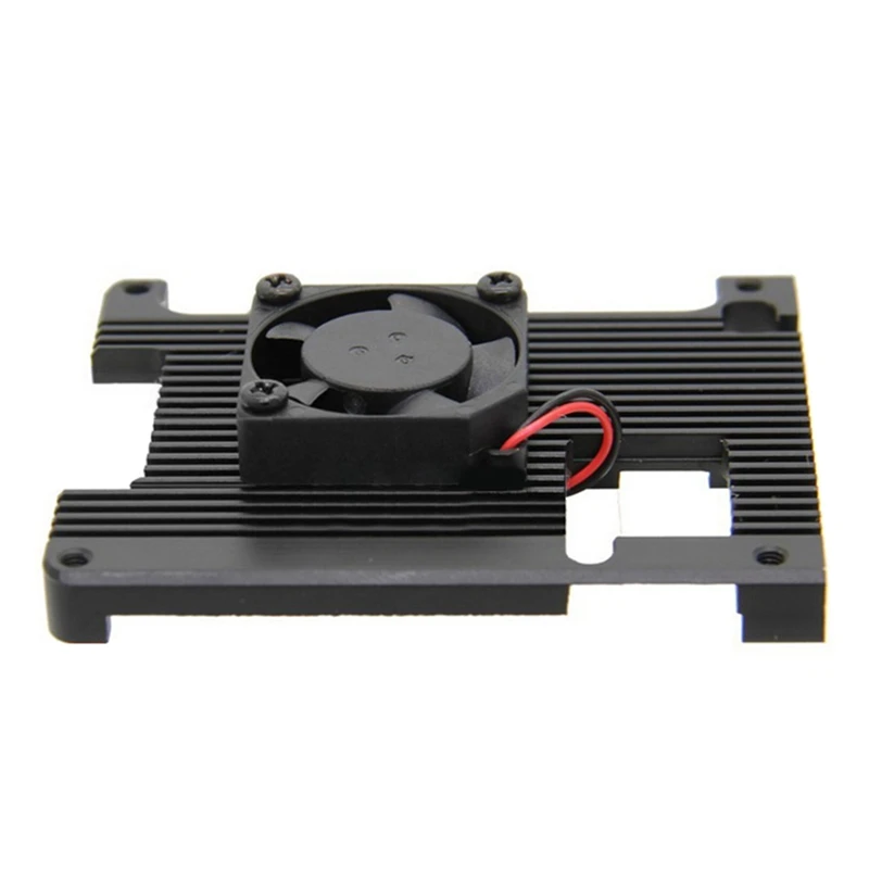 

Aluminum Alloy Heatsink Embedded Armor Radiator Shell with Fan for Raspberry Pi 4B