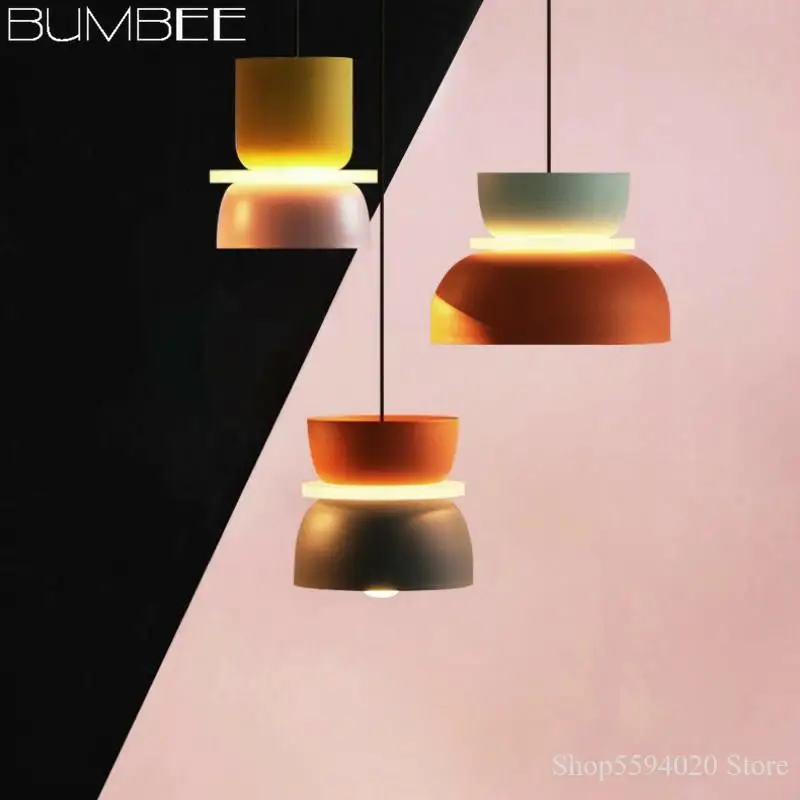 Designer's Makaron Pendant Lights Modern for Living Room Hanging Lamp Luminaire Lamparas Lighting Decor Light Fixture | Лампы и