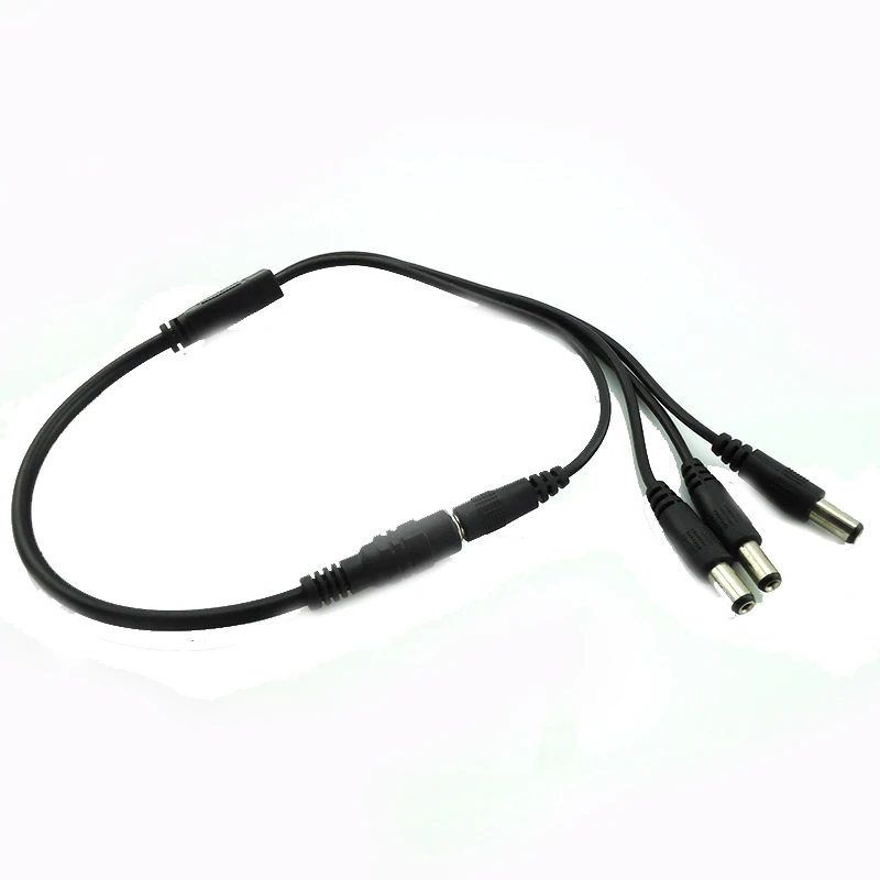

1pcs 1 Female to 4 Male DC Power jack Adapter Splitter Plug Connector Cable 5.5mm*2.1mm Supply for CCTV Camera led strip Light