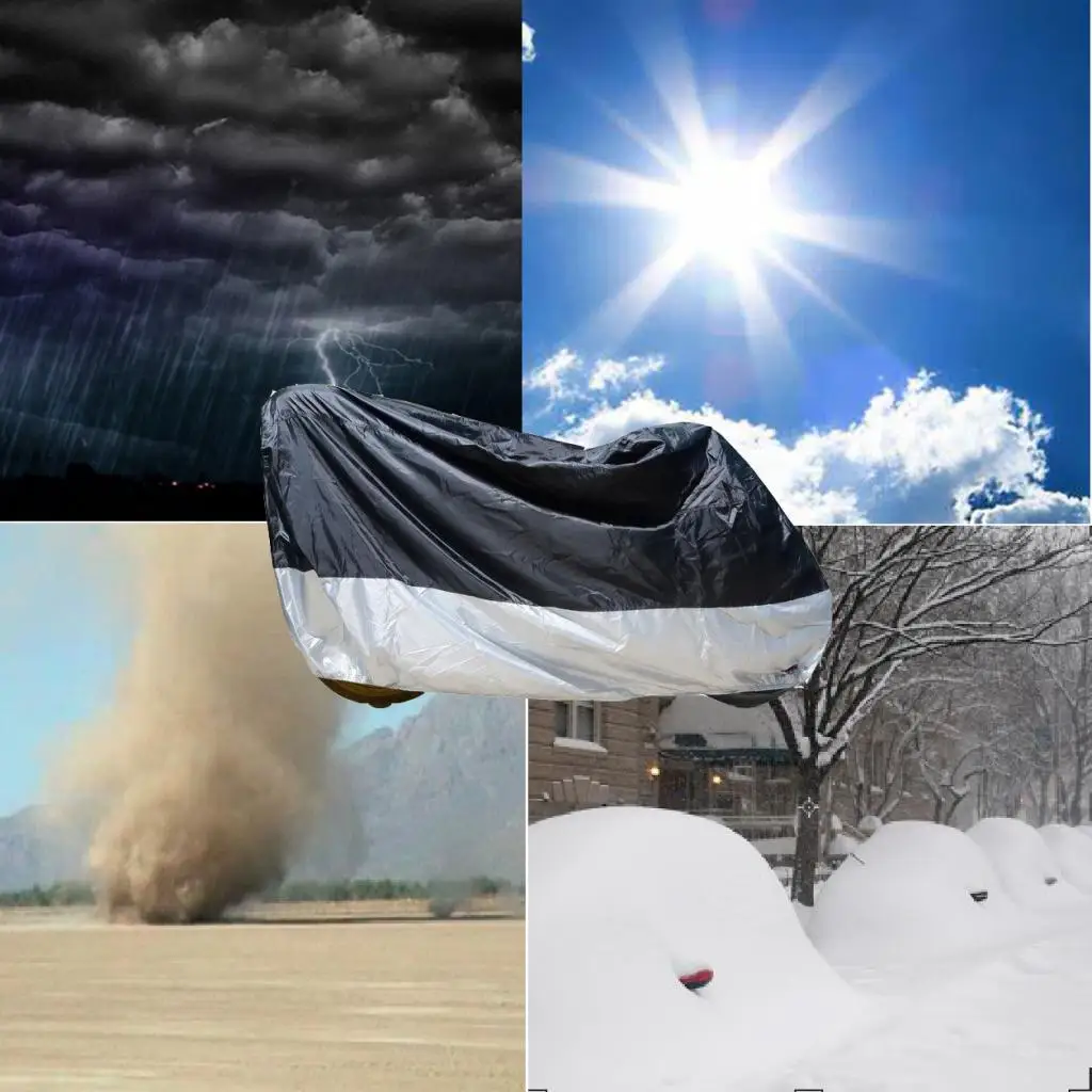 

Motorcycle Cover Waterproof Motorbike Protector Outdoor Anti-theft XXL