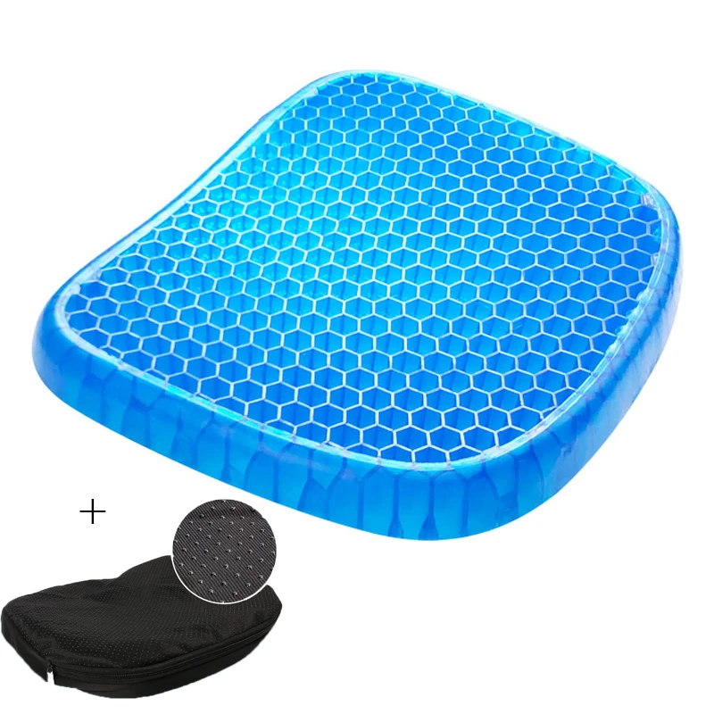 Gel Seat Cushion Double Layer Non-slip Breathable Honeycomb Egg Seat Cushion Ice Pad for Car Office