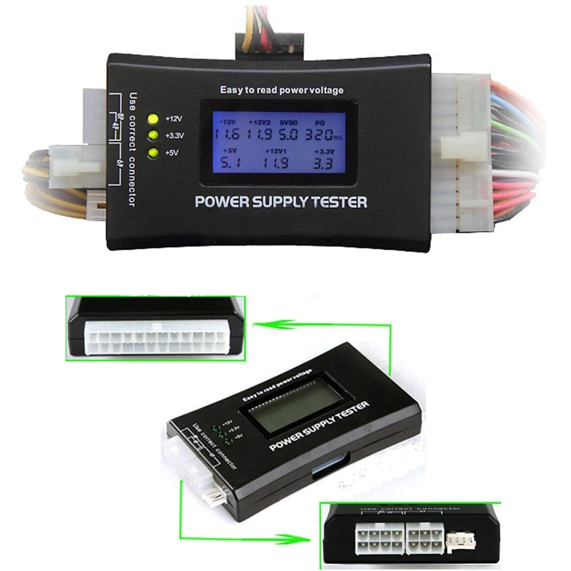 

Fully Assembled DSO138 2.4 inch TFT Digital Oszilloskop Kit with Probe & 20+4 Pin LCD Power Supply Tester for ATX