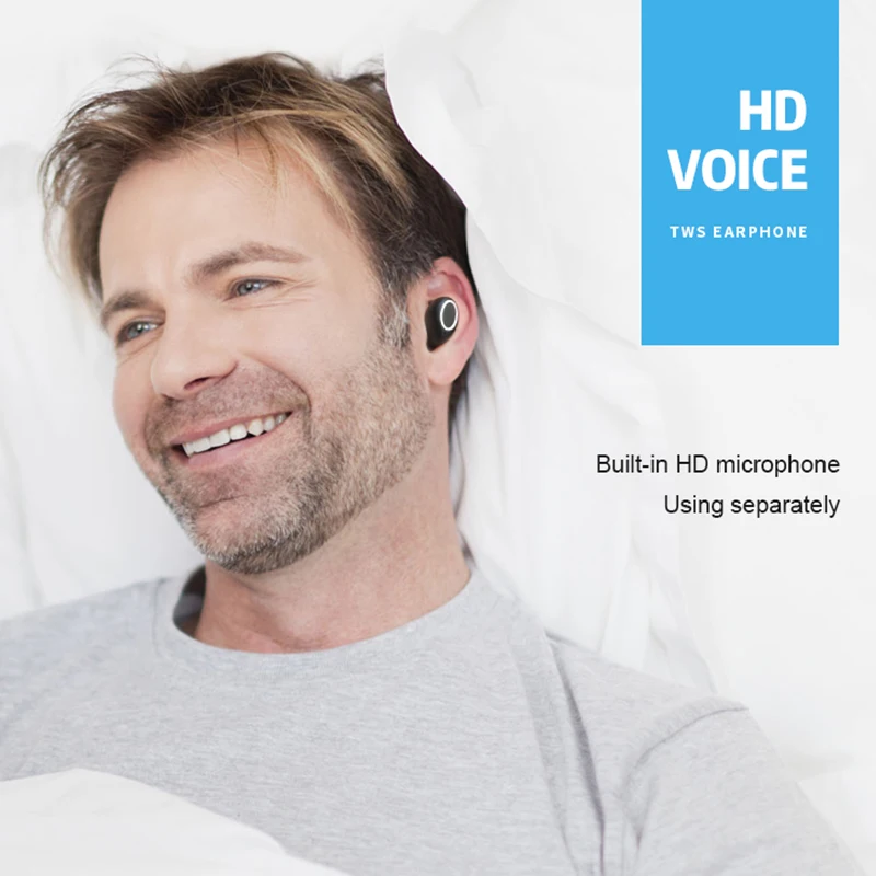 Беспроводная 3D стерео Bluetooth V5.0 гарнитура BOHN D015 TWS портативные наушники сенсорная