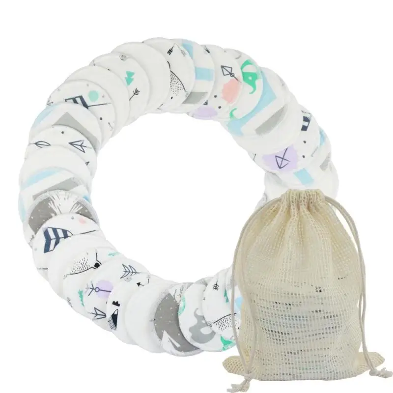 Многоразовые ватные тампоны для снятия макияжа 12 шт./лот моющиеся двухслойные