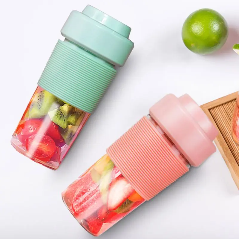 

500 мл мини USB зарядка чашка-соковыжималка для фруктов Портативный нож для блендера из нержавеющей стали для домашнего использования