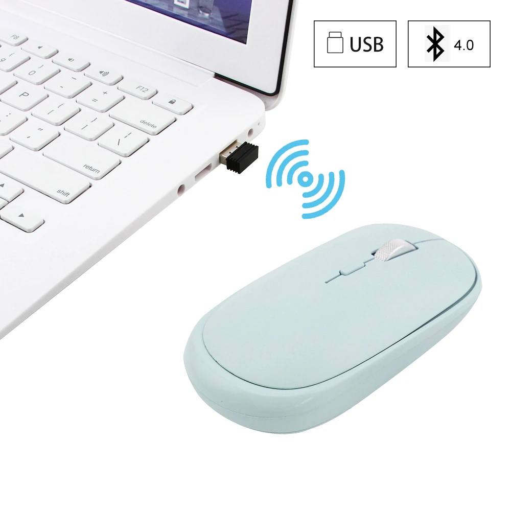Bluetooth беспроводная компьютерная мышь оптическая эргономичная Mause 1600DPI ПК офисная