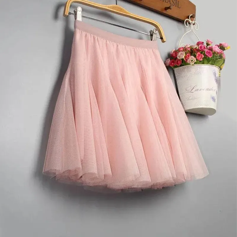

Pink Tutu Princess Skirt Women Fairy Mesh Mini Skirt Youth Lolita Dance Skirt Mujer Faldas Summer 2022 Teen Student Y2k Clothes