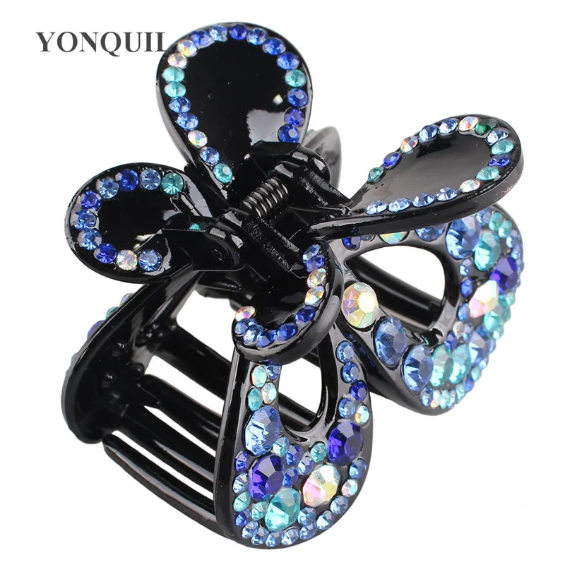 

Заколка-краб для волос женская, блестящая, стразы