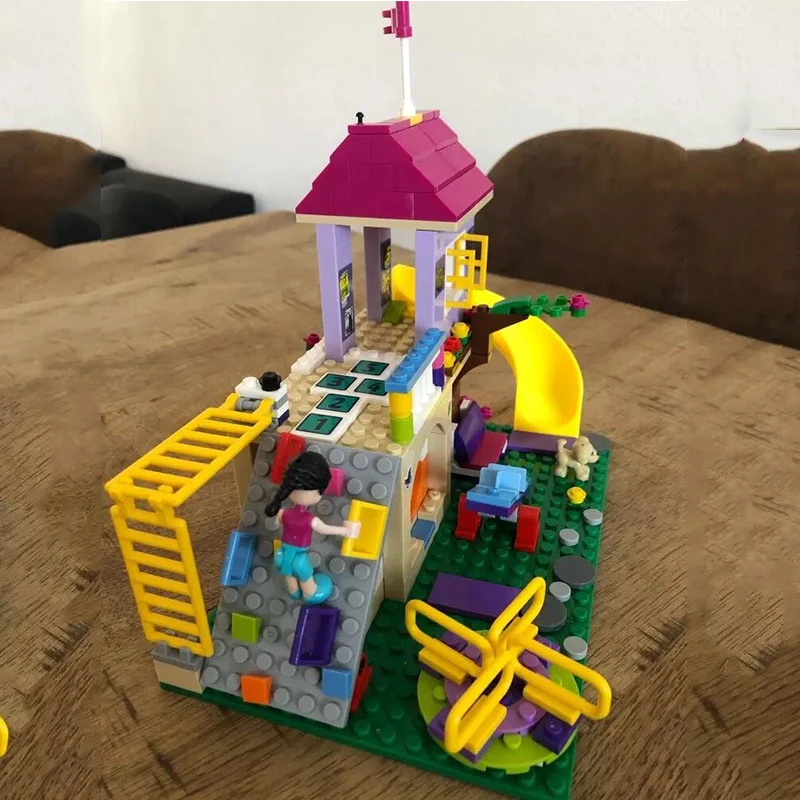 

341pcs Girls Compatible With Lepining Friends Heartlake City Playground Building Blocks Bricks Education Toys For Girls