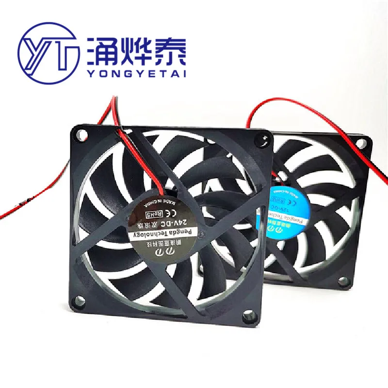 YYT Mute 8010 cooling fan 80*80*10MM USB 5V12V24V 8CM computer case double ball bearing oil bearing