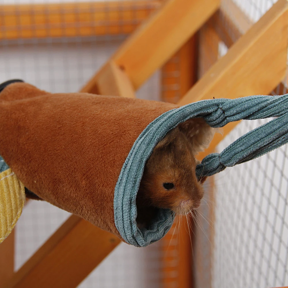 Small Hamster Long Tunnel Pet Hammock Nest Bed Tube Rat Ferret Toy Warm For Animall | Дом и сад