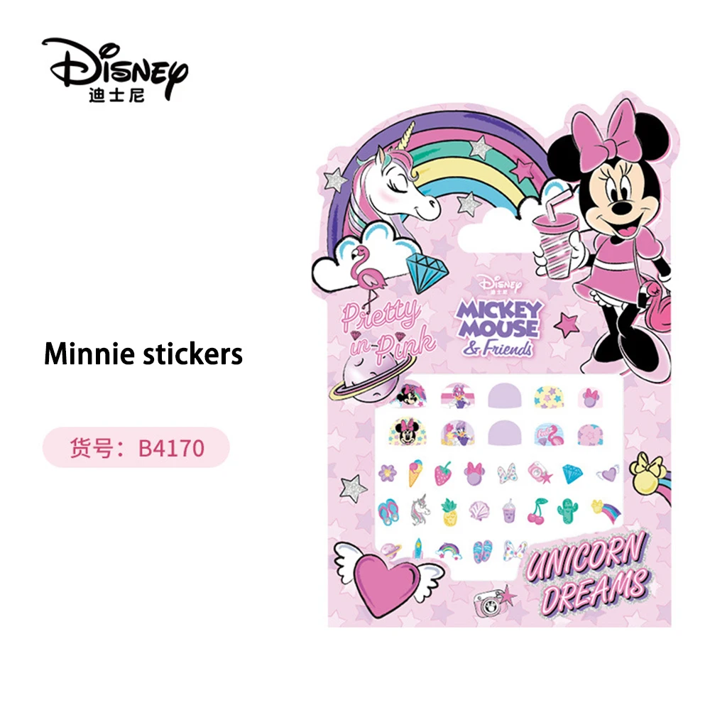 Disney-pegatinas de dibujos animados de Frozen para ni&ntilde;os, Stitch de princesa Elsa, Anna, Blancanieves, Minnie, Mickey, sirena, juguete-4