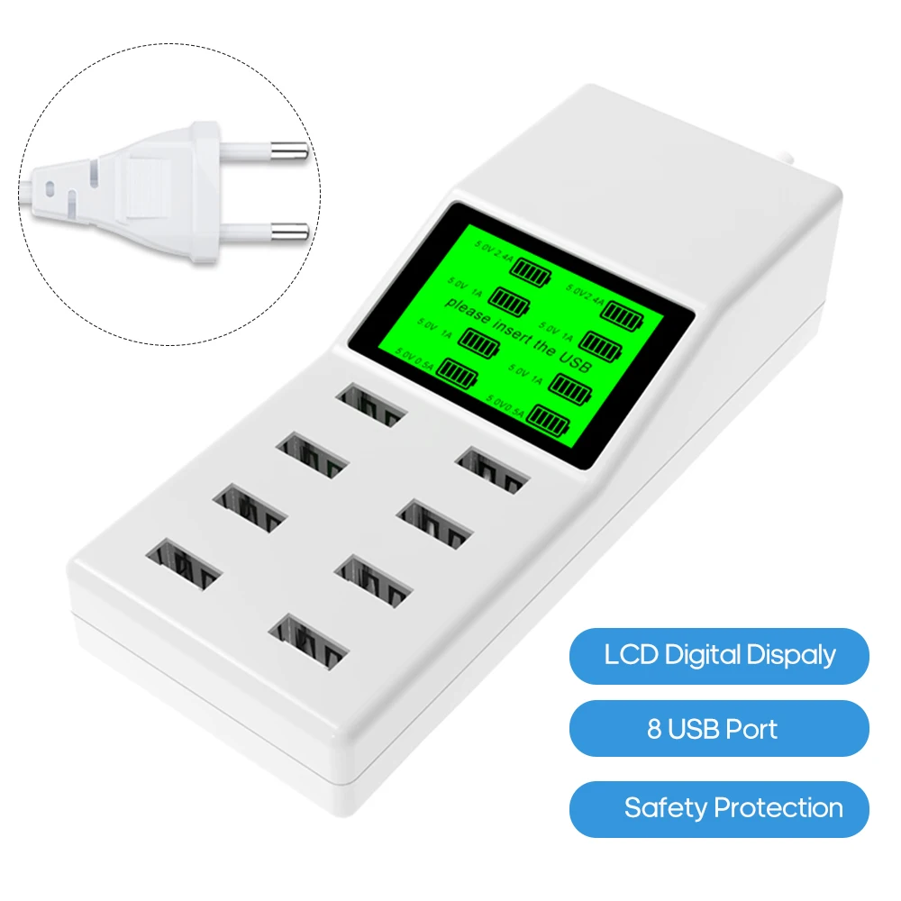 Умные зарядные устройства USB с ЖК-дисплеем интеллектуальная безопасность