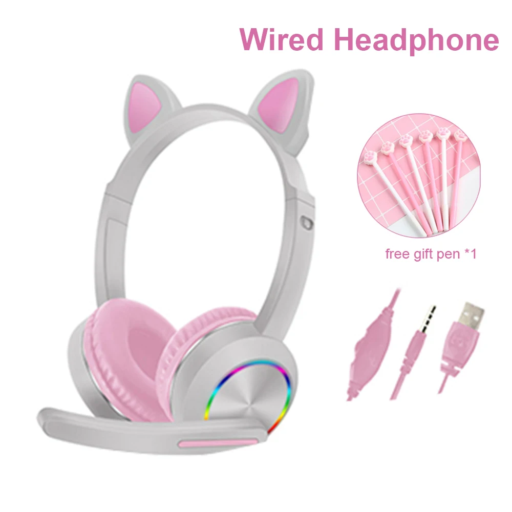 

Cat ear headset Bluetooth headset with microphone