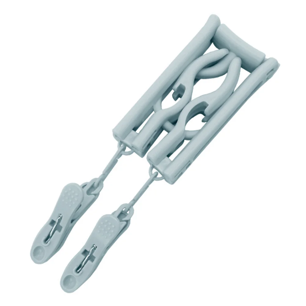 1PC Nordic Style Space Saving Home Stable Clothes Hanger Skid-proof Drying Folding Travel Bathroom With Clip Portable |