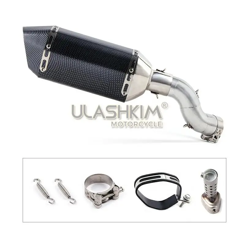 

motorcycle Exhaust Middle pipe Muffler full System Pipe Pipe Tube Slip On For Kawasaki Z900 Z 900 2017 2018 Q