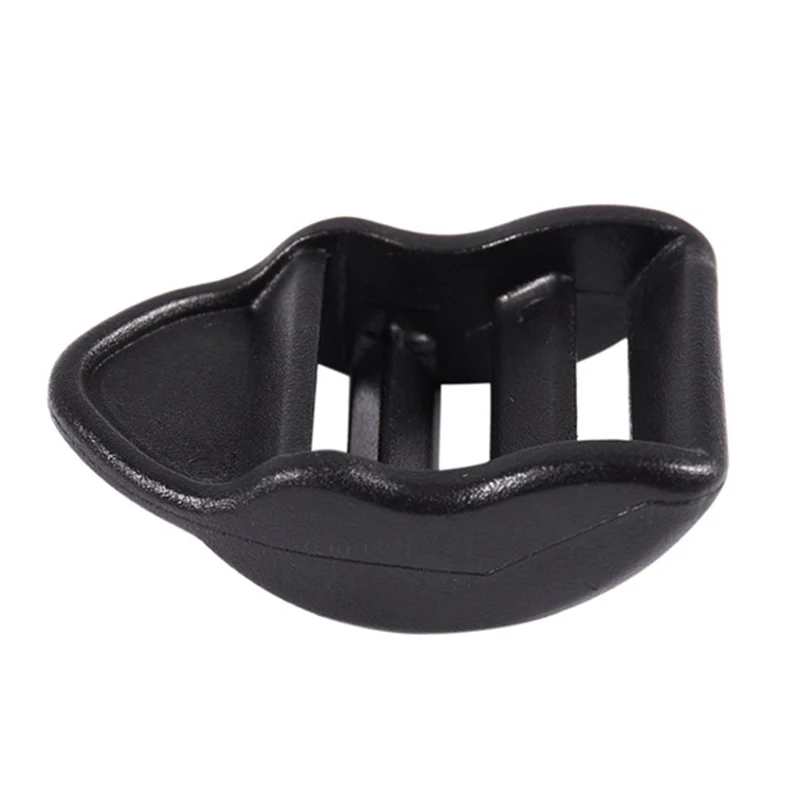 100 шт Пластиковые тесьма лестница слайдер пряжки замок 20 мм ширина ремешка черный