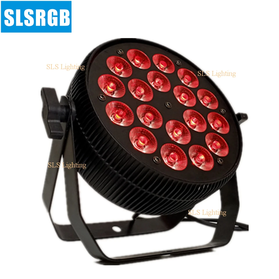 8 шт./лот и чехол для полета светодиодный тонкий плоский Par 18*12 Вт RGBA 4-в-1 DMX