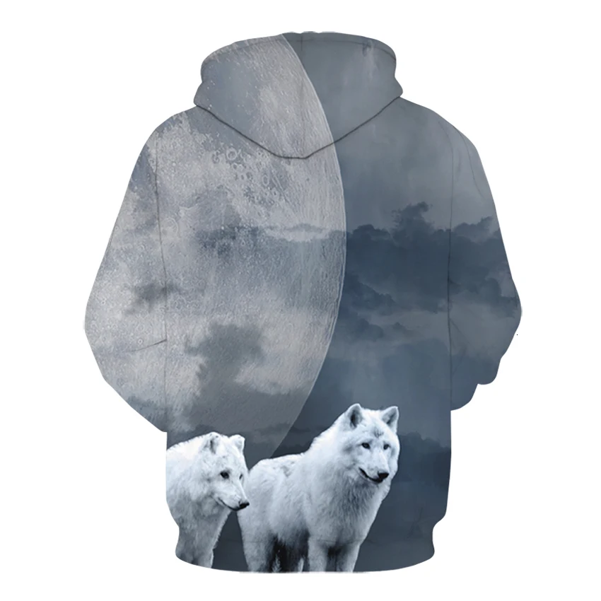5XL волк толстовки мужские пальто крутые 3d принт мужские толстовки Модный пуловер 3D толстовки с капюшоном уличная одежда с карманом