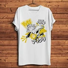 Забавная футболка с аниме Fooly Cooly FLCL Haruko Homme, новая белая повседневная мужская футболка с коротким рукавом, унисекс, Harajuku Manga, уличная футболка