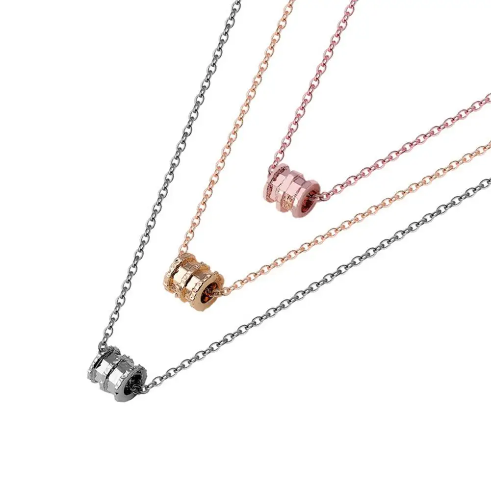 Модная женская подвеска в форме цилиндра цепочка для ключицы вечерние ювелирные