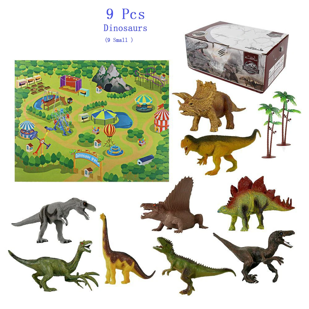 

Jurassic Park Dinosaurs Toy Animal Jungle Set T Rex Dinosaur Excavation Educational Boys Children Toys for Kids 2 to 4 Years Old