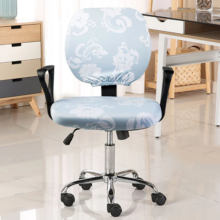 Modern Spandex Computer Chair Cover Bar Stool Elastic Seat Home Slipcover Round Floral Printed | Дом и сад