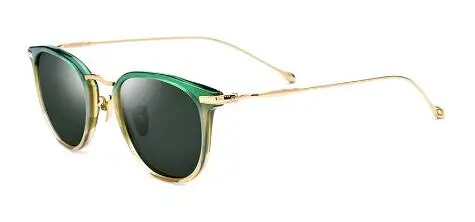 Green Frame Поляризационные мужские солнцезащитные очки черный/коричневый металлический каркас Uv400 вождения солнцезащитные очки прямоугольные входят в комплект - Цвет линз: Green Frame