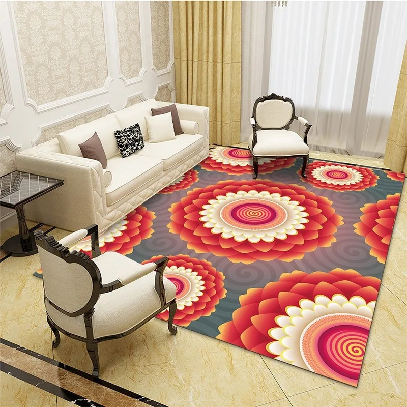 

European Style Living Room Carpet Bedroom Bedside Blanket Dining Room Carpet Floor Mat Balcony Doormat Can Be Customized Pattern