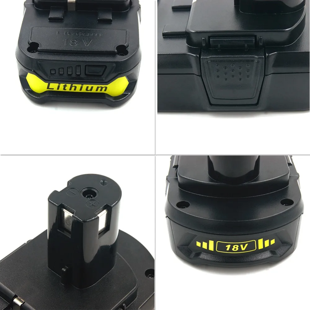 

2PCS 18V 2500mAh Lithium Replacement Rechargeable Battery for Ryobi Power Tools RB18L25 P102 P104 P105 P108 BPL1820 BPL-1815