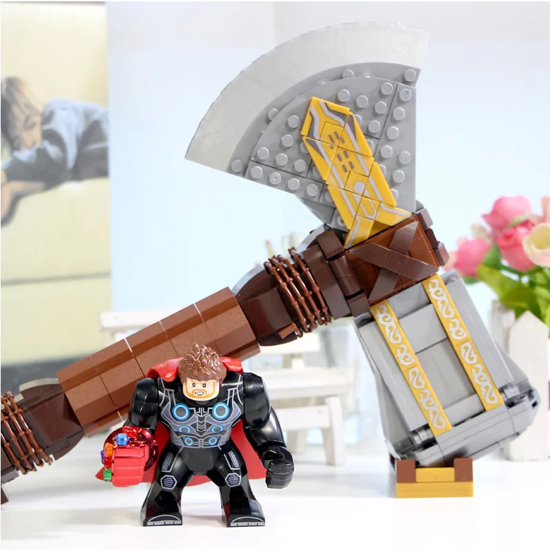 SY1398/1399/1400 Супер герои Marvel Endgame Mark85 Железный человек Тор оружие строительные блоки