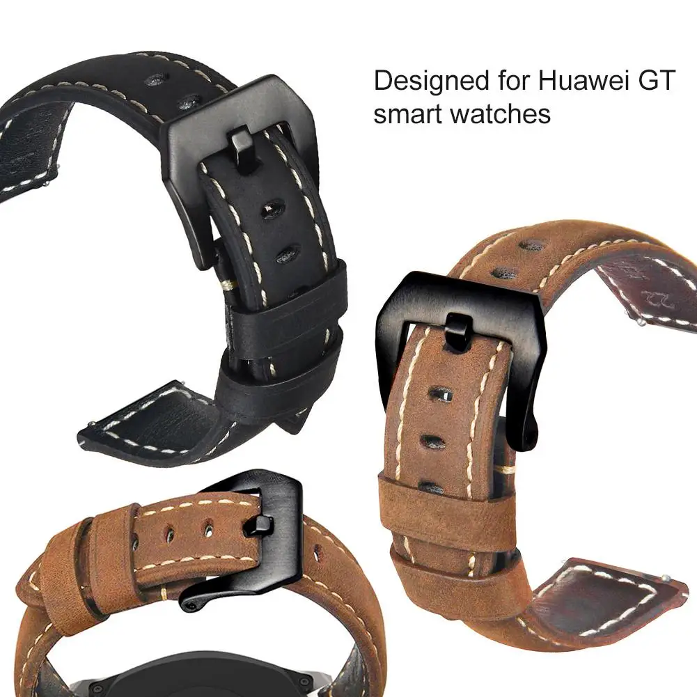 Новый подлинный кожаный браслет ремешок для huawei Watch GT Sport Замена высокого
