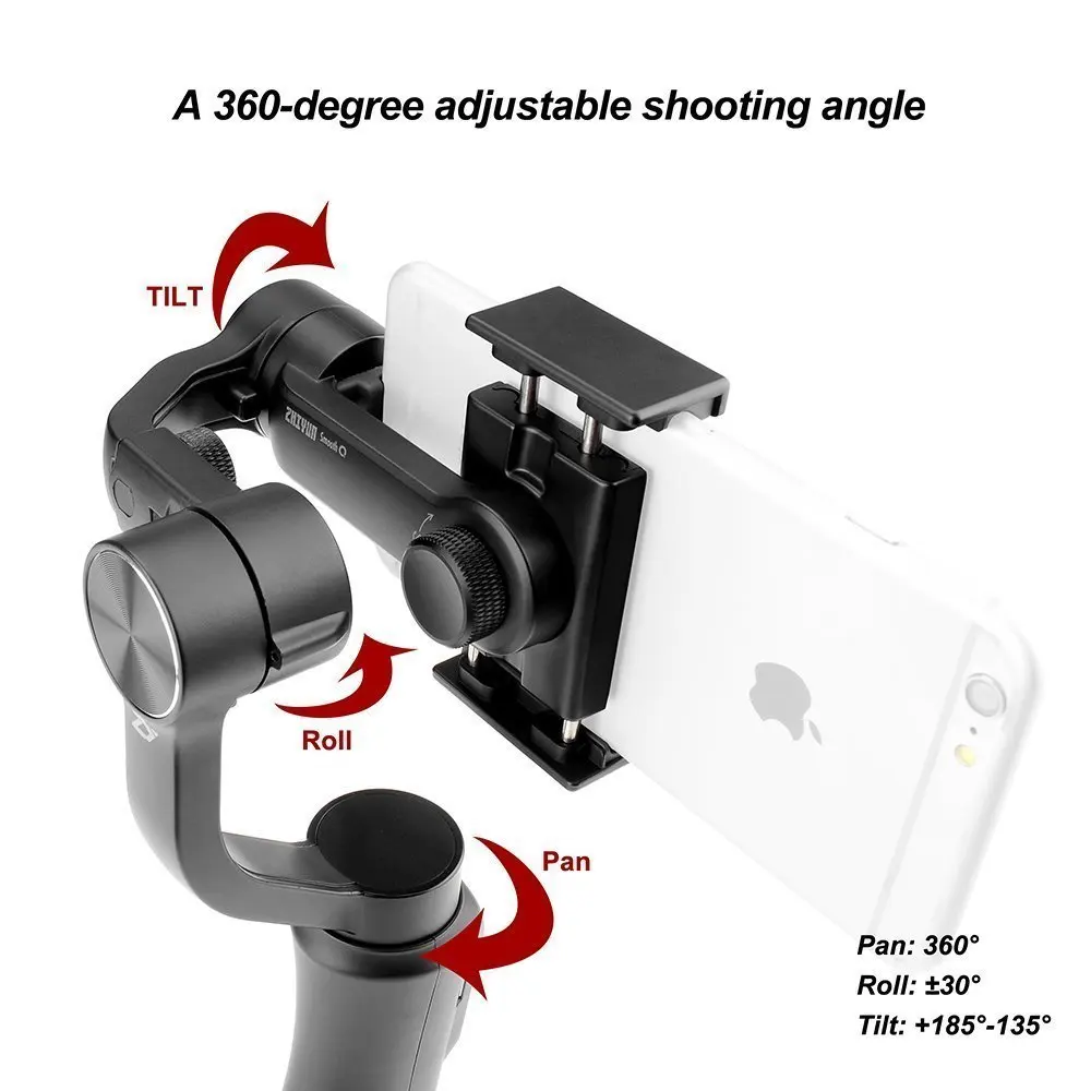 Zhiyun Smooth q 3 осевой ручной шарнирный стабилизатор для камеры Gopro и беспроводной