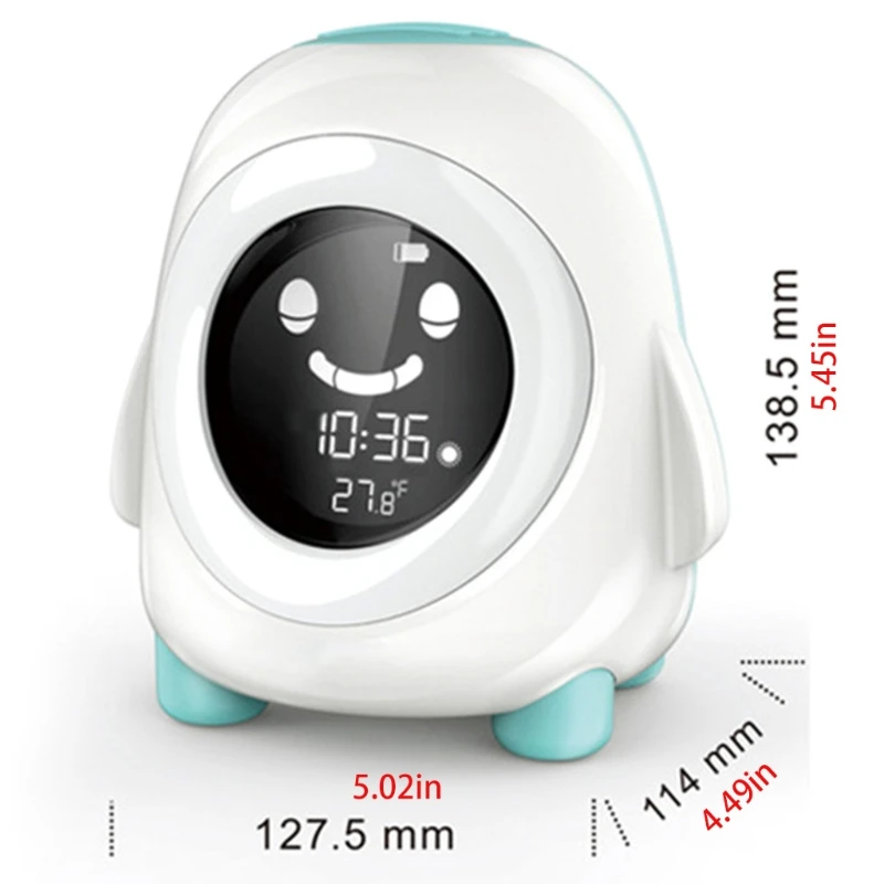 

Ok To Wake Clock Kids Alarm Clock Colorful Wake Up Light And Night Light USB Charging