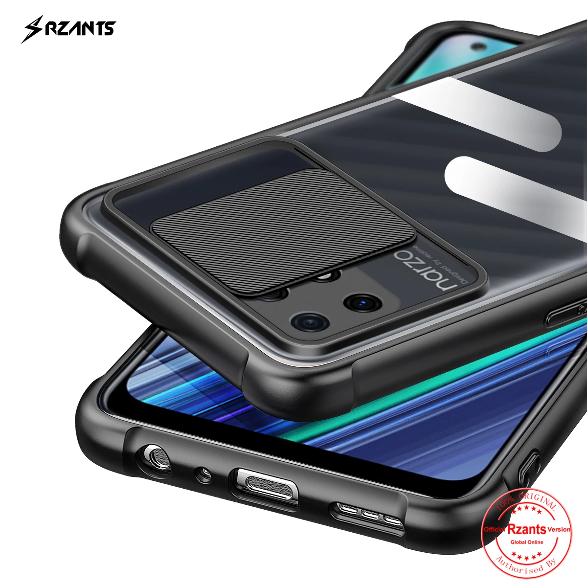 

Rzants For OPPO Realme Narzo 30A Narzo20 Realme C12 C25 C21Y Case [Lens Protection] Camera Protect Slim Transparent Cover