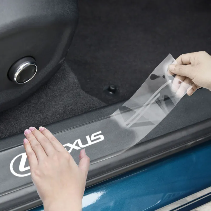 4 шт. автомобильные прозрачные наклейки на порог двери для Lexus IS300H NX300H CT200H IS250 IS 220D