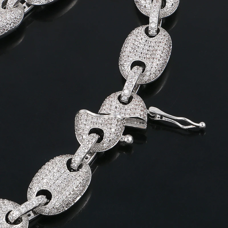 Bling льдом мужчин в стиле хип хоп браслет полный стразы проложить золото Майами