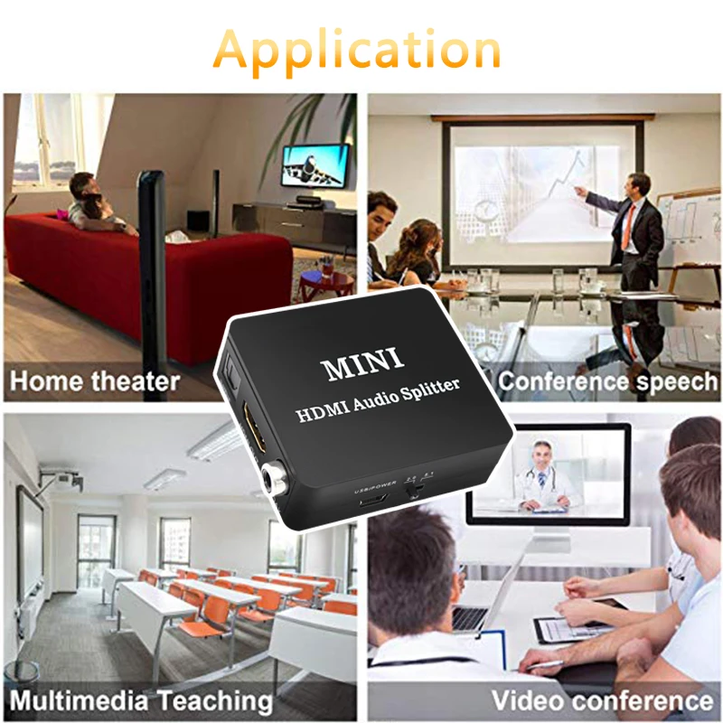 Мини HDMI аудио сплиттер 5 1 HDCP 2 преобразователь в SPDIF коаксиальный 1080p 0 |